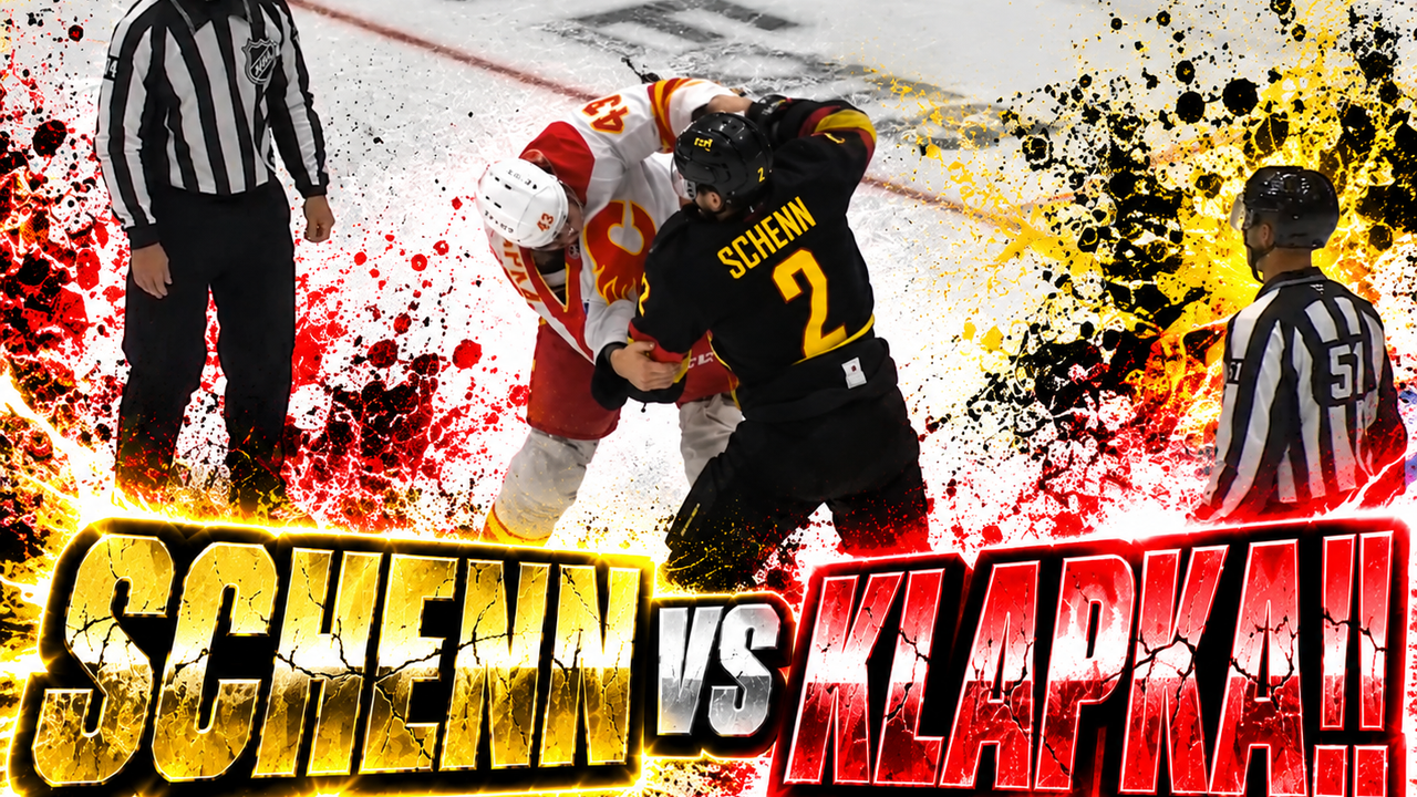 Luke Schenn Adam Klapka Fight Scrap | Vancouver Canucks vs Calgary Flames 2026 Highlights